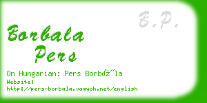 borbala pers business card